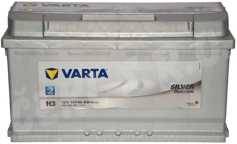 Varta : BATTERY VARTA SILVER DYNAMIC 12V/100AH/830A EN