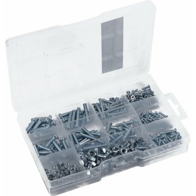 CONNEX Sada šroubů a matic M3-M6, pozink, 366 ks – HobbyKompas.cz