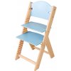 Sedees dřevěná rostoucí židle modrá