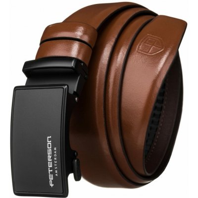 Peterson Módní hnědý kožený pánský opasek – Zbozi.Blesk.cz