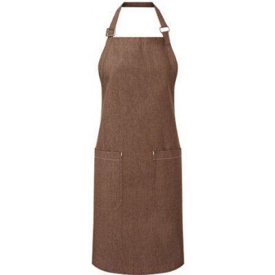Premier Workwear Pracovní zástěra za krk z biobavlny 2 kapsy PR113 Brown Denim 80x72cm – Hledejceny.cz
