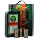 Jägermeister 35% 1 l (dárkové balení 3 sklenice)