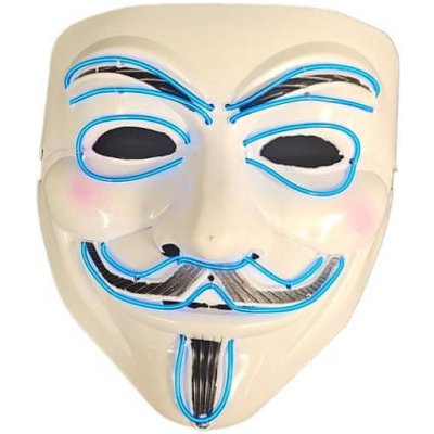 Leventi LED světelná maska VendetaAnonymous – Zboží Mobilmania