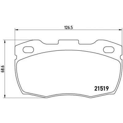 Sada brzdových destiček, vždy 4 kusy v sadě BREMBO P 44 005 (P44005)