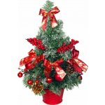 MagicHome vánoční stromeček ozdobený, zasněžený, červený, 40 cm – Hledejceny.cz