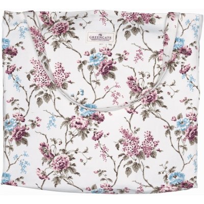 GREEN GATE Bavlněná taška Maude white fialová bílá textil – Zboží Dáma