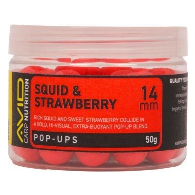 Avid Squid & Strawberry Pop-Up 14 mm 50 g Red – Hledejceny.cz