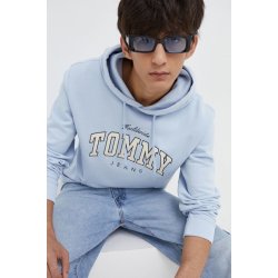Tommy Jeans s kapucí s aplikací DM0DM18401 modrá