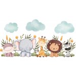 Anděl Samolepka na zeď barevná pruh Safari 32 x 60 cm 15513 – Sleviste.cz