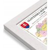 Nástěnné mapy Excart Maps Slovensko - obří nástěnná automapa 246 x 128 cm Varianta: mapa v dřevěném rámu, Provedení: Pegi bílý