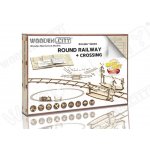 WOODEN CITY 3D puzzle Kruhové koleje s přejezdem 159 ks – Zboží Dáma