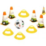 Fotbalové kužely 18cm 4ks a mety 4ks s míčem 12cm – Zboží Živě