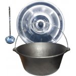 Kessel kotlík na guláš litina 16 l 10,5 kg nerezová poklice INOX naběračka INOX – Sleviste.cz