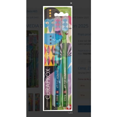 Curaprox CS Ultra Soft 5460 Duo Comedia Dell Arte edition 2025 Žlutá Růžová – Zboží Mobilmania