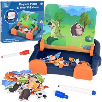 Joko Magnetická tabule 2v1 puzzle se zvířátky a tabule na kreslení – Zbozi.Blesk.cz