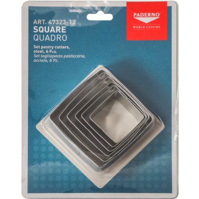 Paderno Vykrajovátka sada 6ks (čtverec) tvar: 3,7-6,5cm, v.3cm – Zboží Mobilmania