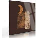 Skleněný obraz - Oranžové oblouky N⁰2, jednodílný 40x40 cm na skle – Sleviste.cz