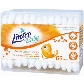 Linteo Papírové Vatové tyčinky 100% natural 80 ks