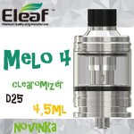 Eleaf MELO 4 clearomizér Stříbrná 4,5ml – Zboží Mobilmania