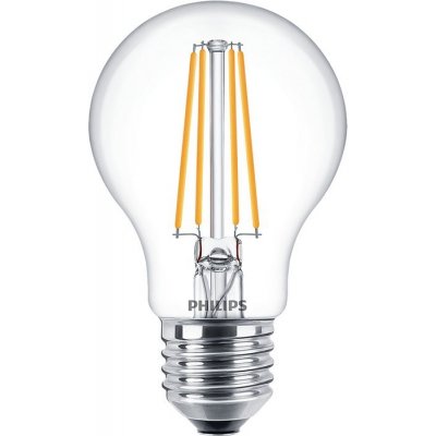 Philips LED žárovka FILAMENT Classic LEDbulb ND 7-60W A60 E27 827 CL teplá bílá