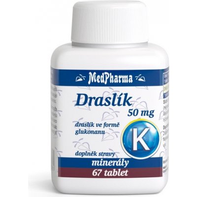 Draslík 50 mg ve formě glukonanu draselného 67 tablet – Sleviste.cz