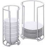 Stojan z laminované oceli na talíře a misky o průměru do 150 mm | CONTACTO, 2516/015 šedá – Zboží Dáma