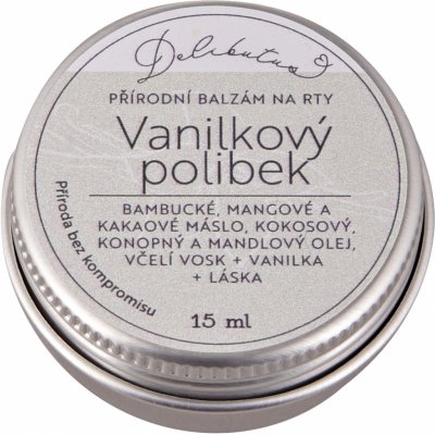 Delibutus Přírodní balzám na rty Vanilkový polibek 15 ml