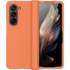 Pouzdro a kryt na mobilní telefon Samsung Pouzdro PROTEMIO 59753 PC Plastový kryt pro Samsung Galaxy Z Fold 5 5G oranžový