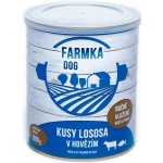 Sokol Falco Farmka Dog kusy lososa v hovězím 800 g – Zbozi.Blesk.cz