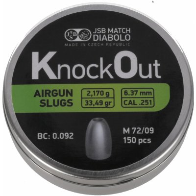 Diabolky JSB KO Slugs 6,37 mm 150 ks – Hledejceny.cz