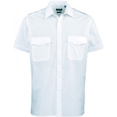 Premier Workwear pánská pilotní košile s krátkým rukávem PR212 light blue
