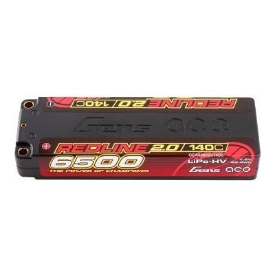 Gens ace 6500mAh 2S 7.6V 140C HardCase 57 Redline 2.0 Series Lipo Battery with 5.0mm bullet – Zboží Dáma