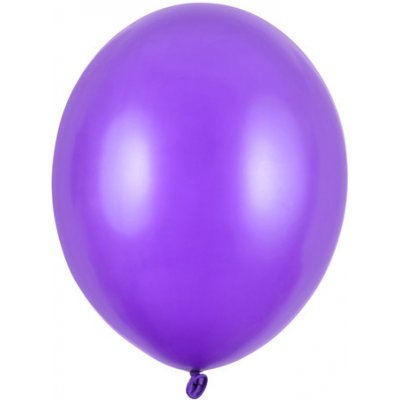 PartyDeco Balónek tmavě fialový metalický 27 cm – Zboží Mobilmania