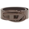 Pásek Diesel opasek OVAL D LOGO B-1DR BELT DARK BROWN