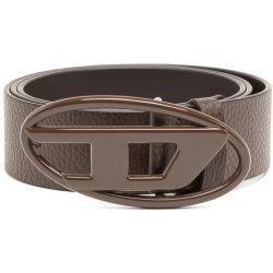 Diesel opasek OVAL D LOGO B-1DR BELT DARK BROWN