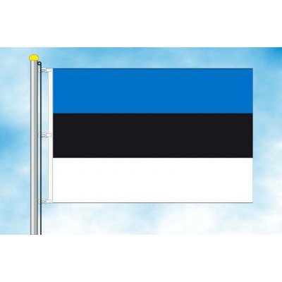 LIBEA, s.r.o. Vlajka Estonska Rozměr: 100×150 cm, Uchycení: Karabiny na stožár – Hledejceny.cz
