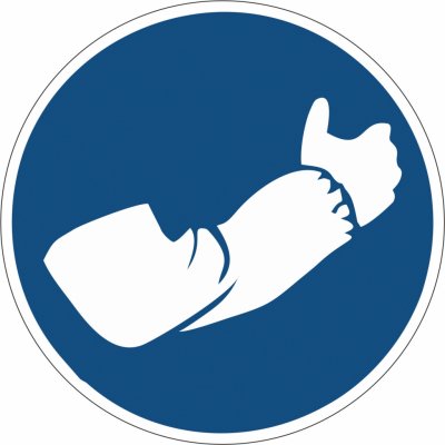 Příkaz k nošení rukávníku, samolepka pr.10cm – Zboží Mobilmania