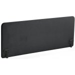 Zone stolový paraván černé svorky potah Hush tmavě šedá 180 X 65 x 3,6 cm – Sleviste.cz