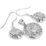 SILVEGO stříbrný set šperků se zirkony náušnice a přívěsek JJJSET626 – Zboží Dáma