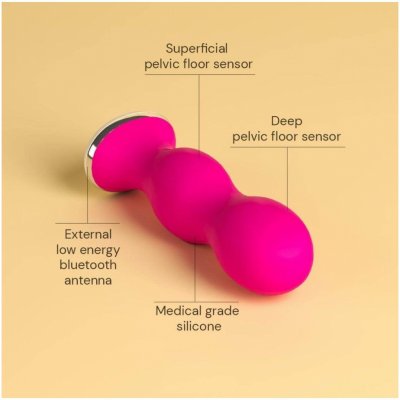 Perifit App controle pelvic floor trainer Pink – Zboží Mobilmania