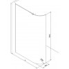 Sprchové kouty MEXEN - Kioto Walk-in 110x200 Cm 8mm, Transparent Samostatné Sklo Zaoblené 800-110-000-0 1 ks