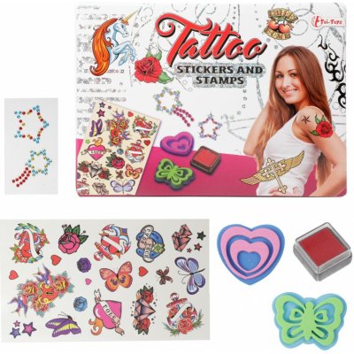 Teddies Tetování s doplňky razítka 2ks v krabici 22x16x3,5cm – Zboží Mobilmania