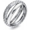 Prsteny Hot Diamonds Originální stříbrný prsten s diamantem Woven DR235