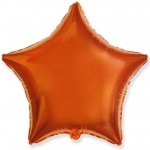 FLEXMETAL Balón foliový 45 cm Hvězda oranžová – Zboží Dáma