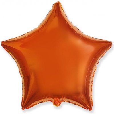 FLEXMETAL Balón foliový 45 cm Hvězda oranžová – Zboží Dáma