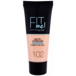 Maybelline Sjednocující make-up s matujícím efektem Fit Me! Matte & Poreless Make-Up 102 Fair Ivory 30 ml – Zboží Mobilmania