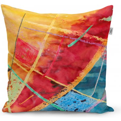 Sablio Polštář Barevné čáry 40x40 – Zboží Dáma