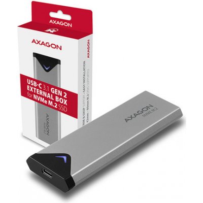 AXAGON box na M.2 NVMe SSD / EEM2-UG2 / USB-C / USB 3.2 Gen2 / kabel 22cm USB-C na USB-C, EEM2-UG2 – Zboží Mobilmania