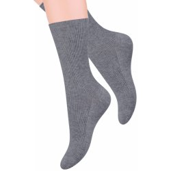 Steven dámské zdravotní ponožky žebrované šedá tmavá