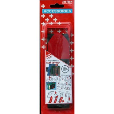 FASTECH® 906-330C pásek se suchým zipem s páskem háčková a flaušová část (d x š) 630 mm x 50 mm černá, červená 2 ks – Hledejceny.cz